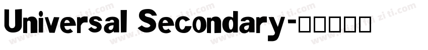 Universal Secondary字体转换